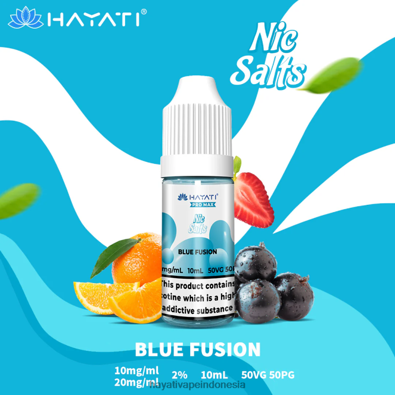 Hayati Pro Max garam bagus fusi biru A84L8229 - Hayati Vapes Wholesale