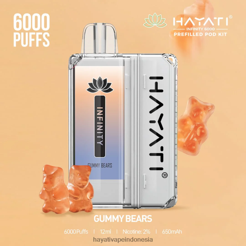 Hayati Infinity 6000 pod kit beruang bergetah A84L8151 - Hayati Indonesia