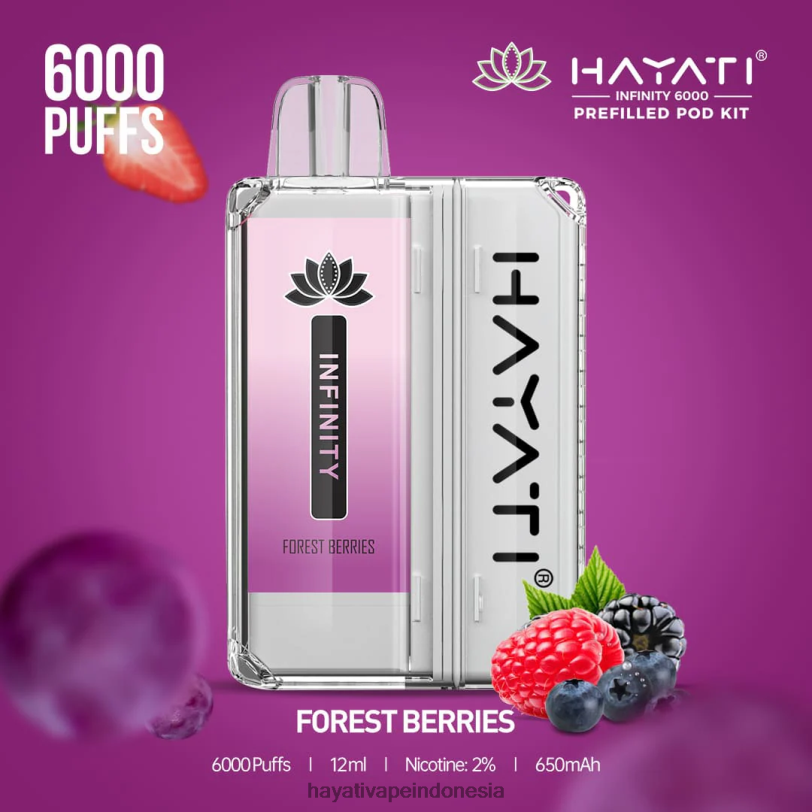 Hayati Infinity 6000 pod kit buah hutan A84L8148 - Hayati Flavour Vapes
