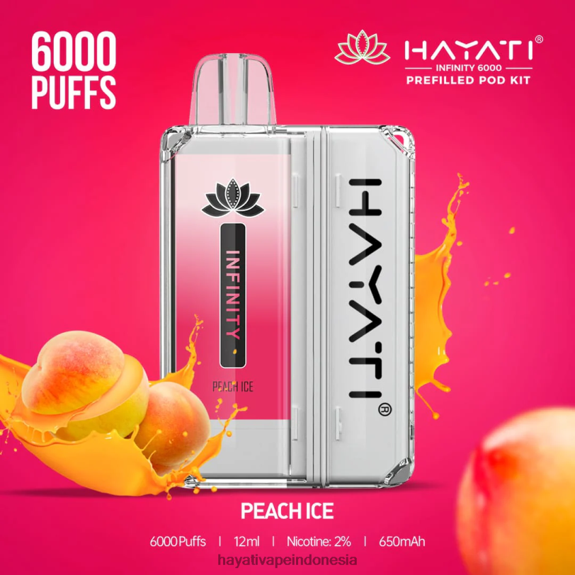Hayati Infinity 6000 pod kit es persik A84L8155 - Hayati Vape Review