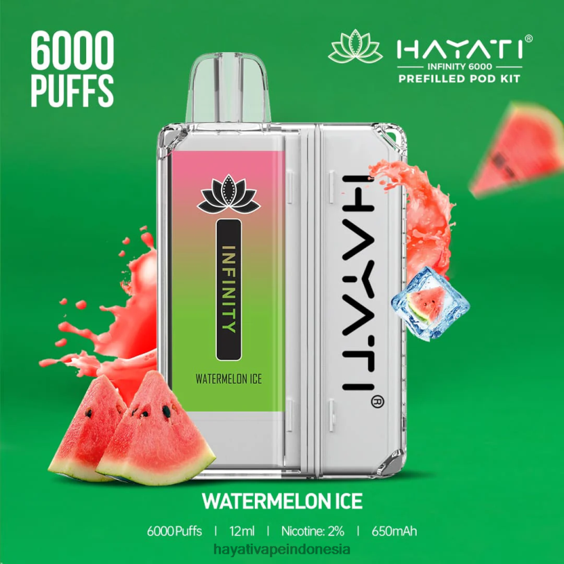 Hayati Infinity 6000 pod kit es semangka A84L8164 - Hayati Vape Near Me