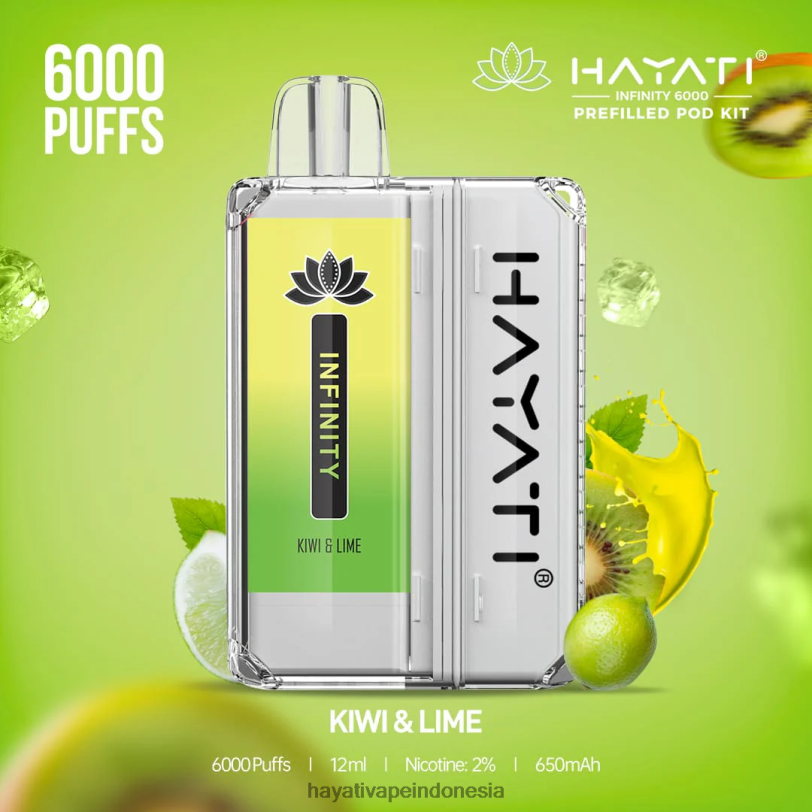 Hayati Infinity 6000 pod kit kiwi & jeruk nipis A84L8152 - Hayati Jakarta