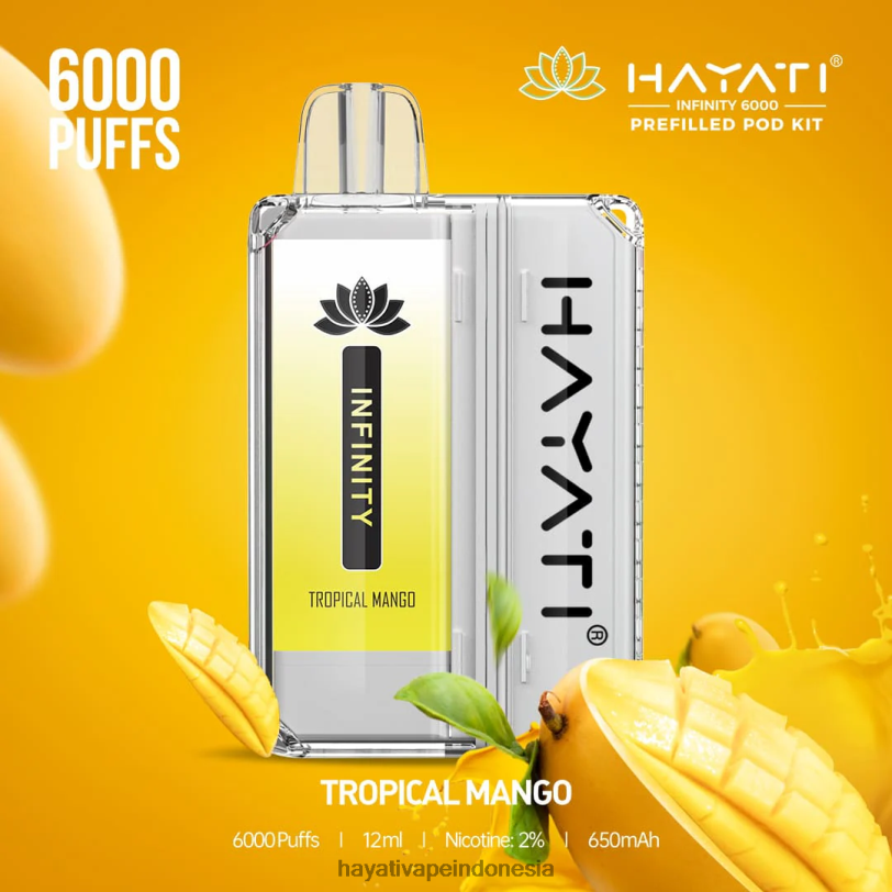 Hayati Infinity 6000 pod kit mangga tropis A84L8163 - Hayati Vape Indonesia