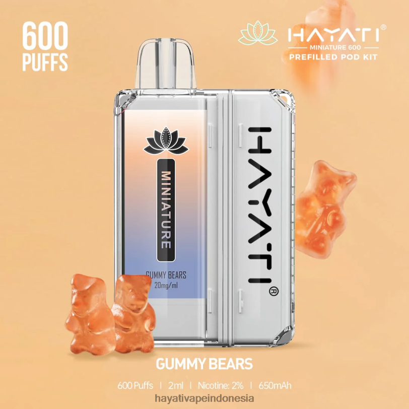 Hayati Miniature 600 pod kit beruang bergetah A84L837 - Hayati Flavour List