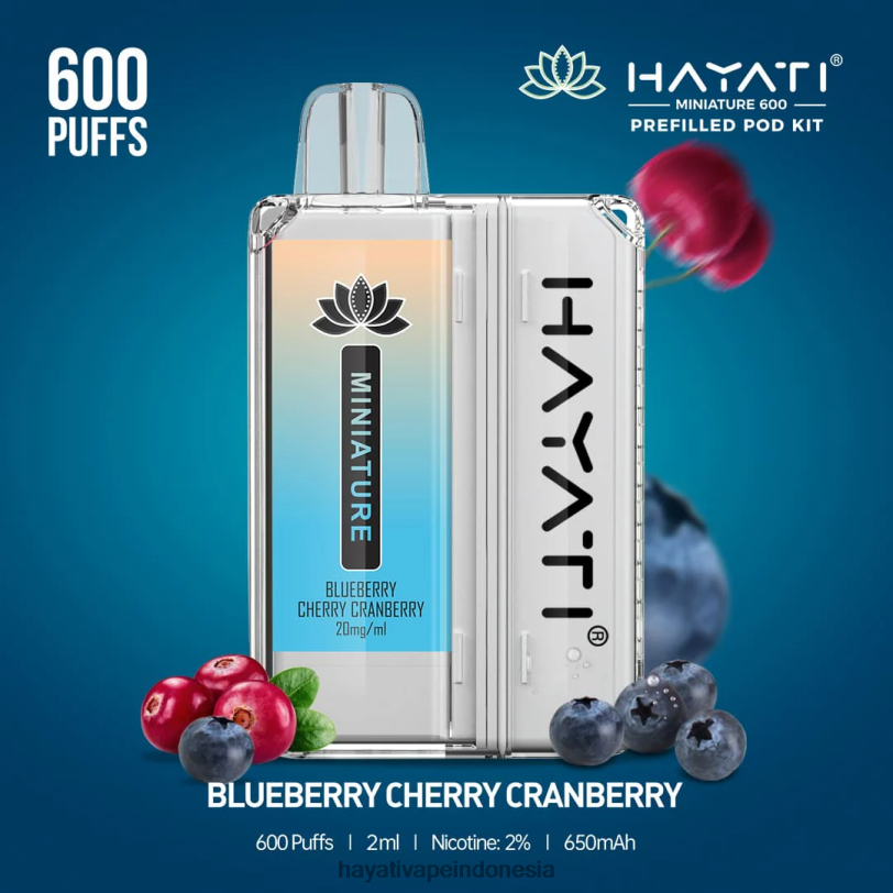 Hayati Miniature 600 pod kit cranberry ceri blueberry A84L831 - Hayati Indonesia