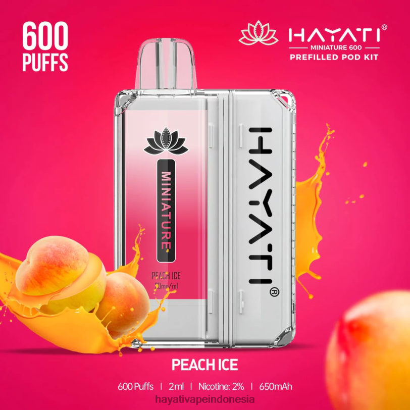 Hayati Miniature 600 pod kit es persik A84L841 - Hayati Indonesia