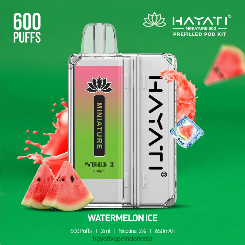Hayati Miniature 600 pod kit es semangka A84L850 - Hayati Store Indonesia