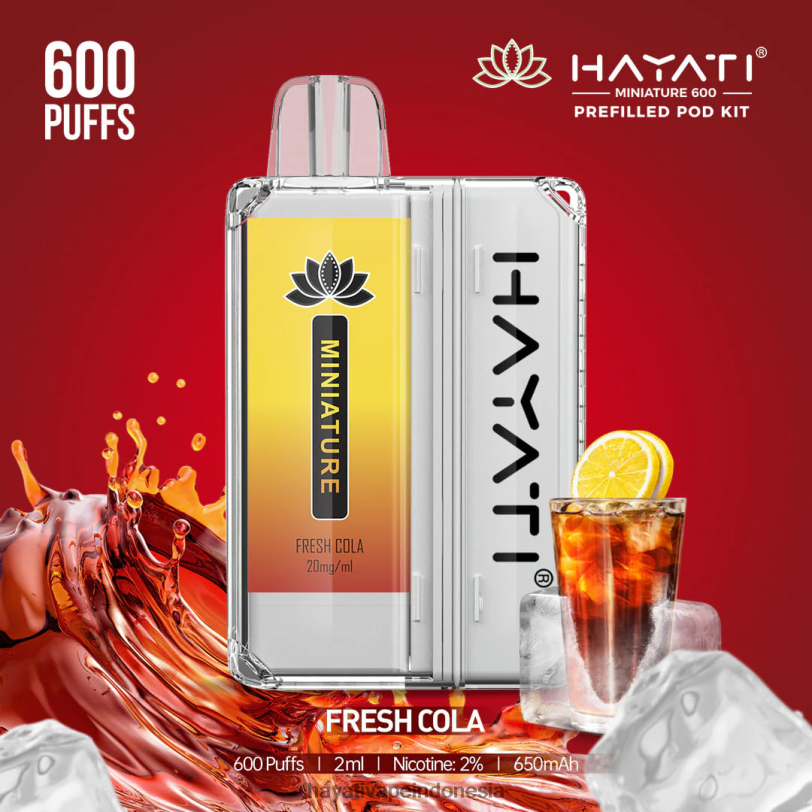 Hayati Miniature 600 pod kit kola segar A84L835 - Hayati Vape Review