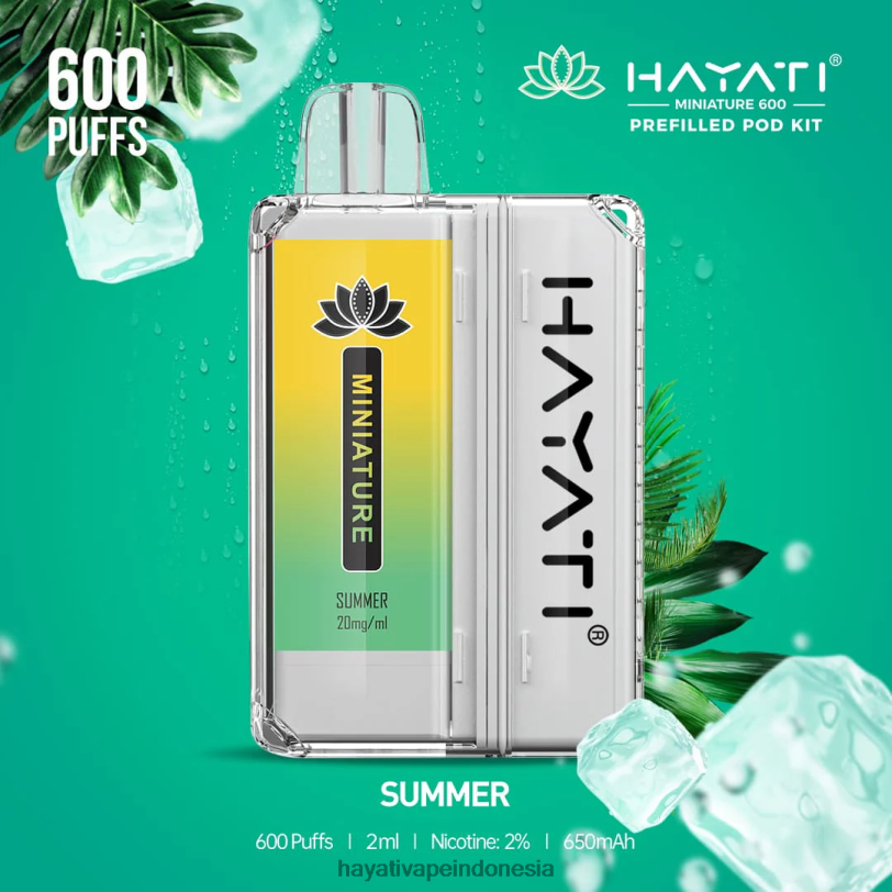 Hayati Miniature 600 pod kit musim panas A84L848 - Hayati Flavour Vapes