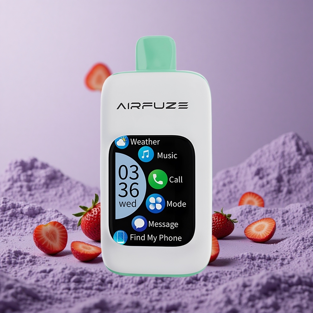 AirFuze Smart 30000 Puffs TFT Layar Sentuh Strawberry Summertime Type-C