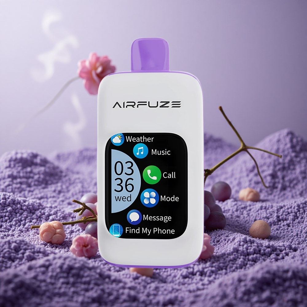 AirFuze Smart Pro 40000 Puffs Grape Burst Layar Sentuh & Mode 3-Tingkat