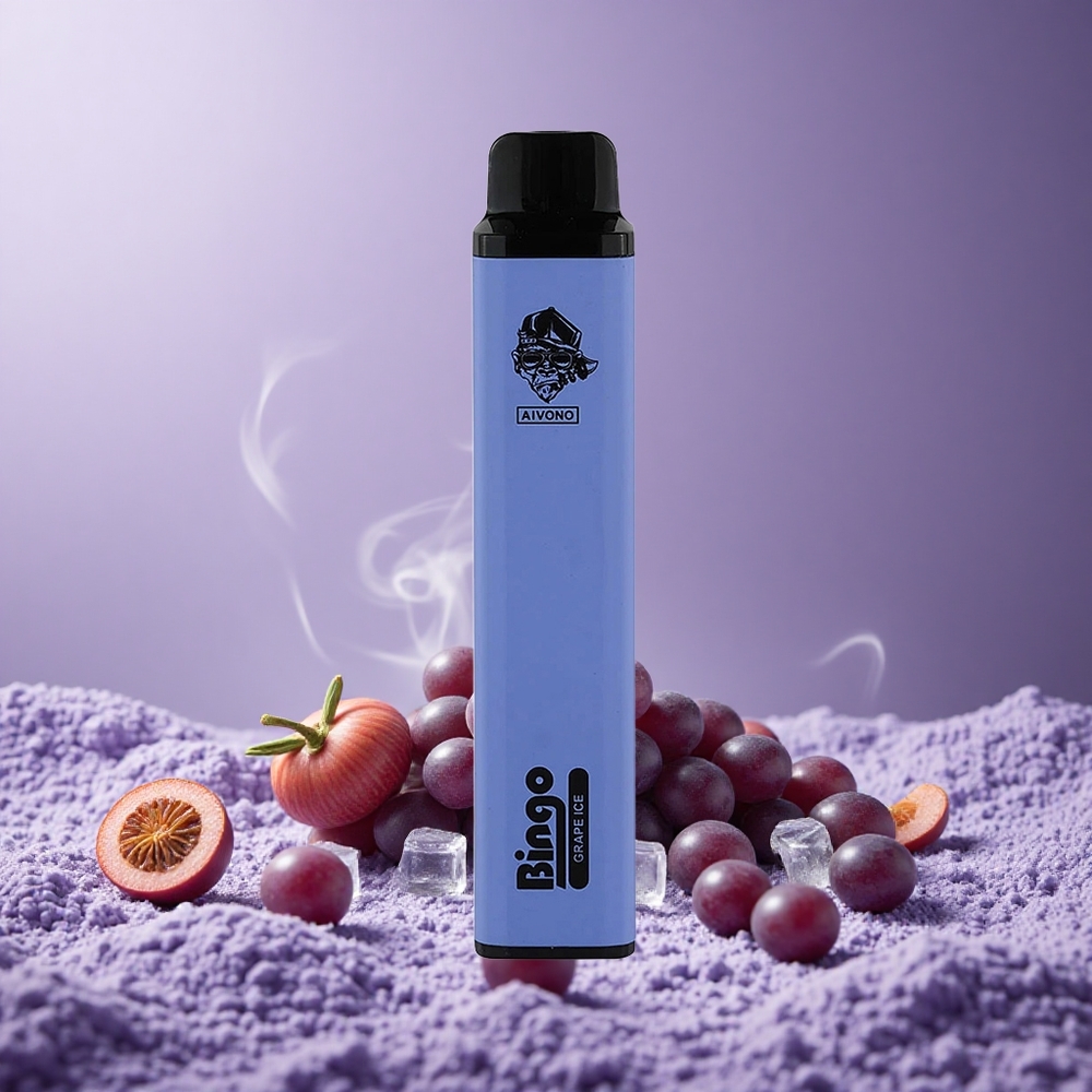 Aivono Aim Bingo 4000 Puffs Grape Ice Kapasitas 10mL Daya 1000mAh