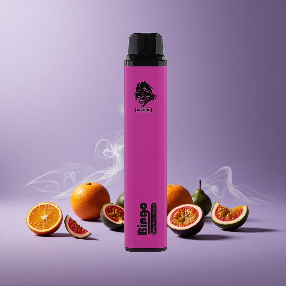 Aivono Aim Bingo 4000 Puffs Jeruk Markisa Jambu Biji Baterai 1000mAh Kapasitas 10mL