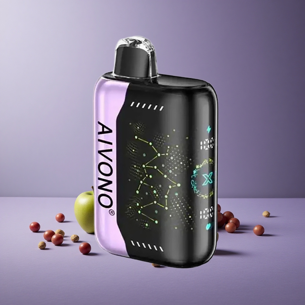 Aivono Aim Boom 25000 Puffs Apel Hijau Anggur Kapasitas 28ml Tipe-C