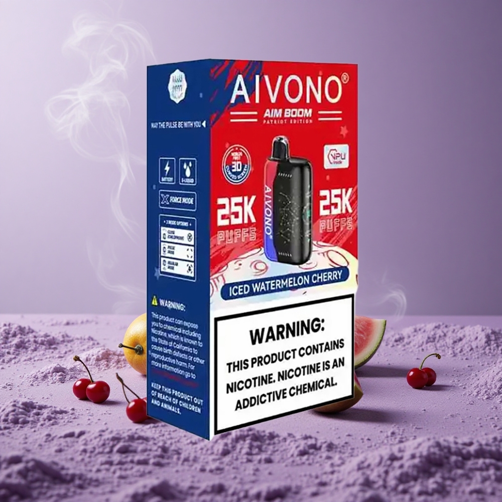 Aivono Aim Boom 25000 Puffs Iced Watermelon Cherry 28ml 650mAh