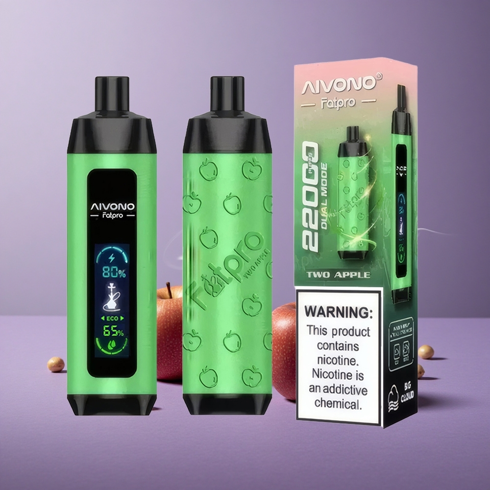 Aivono Aim Fatpro 22000 Puffs Dua Apel Nikotin 0% 2% 3% 5% Nikotin 28ml