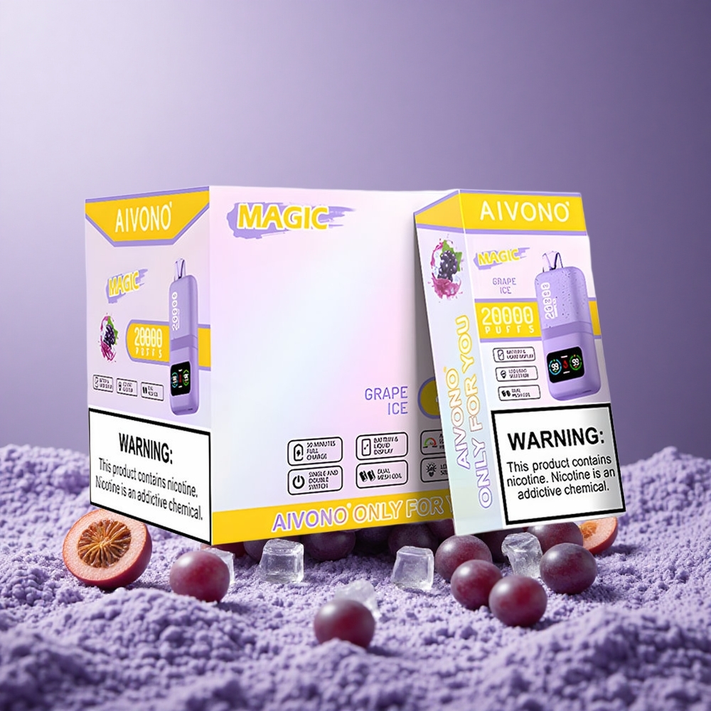 Aivono Aim Magic 20000 Puffs Grape Ice 26ml Tipe-C Rechargeable