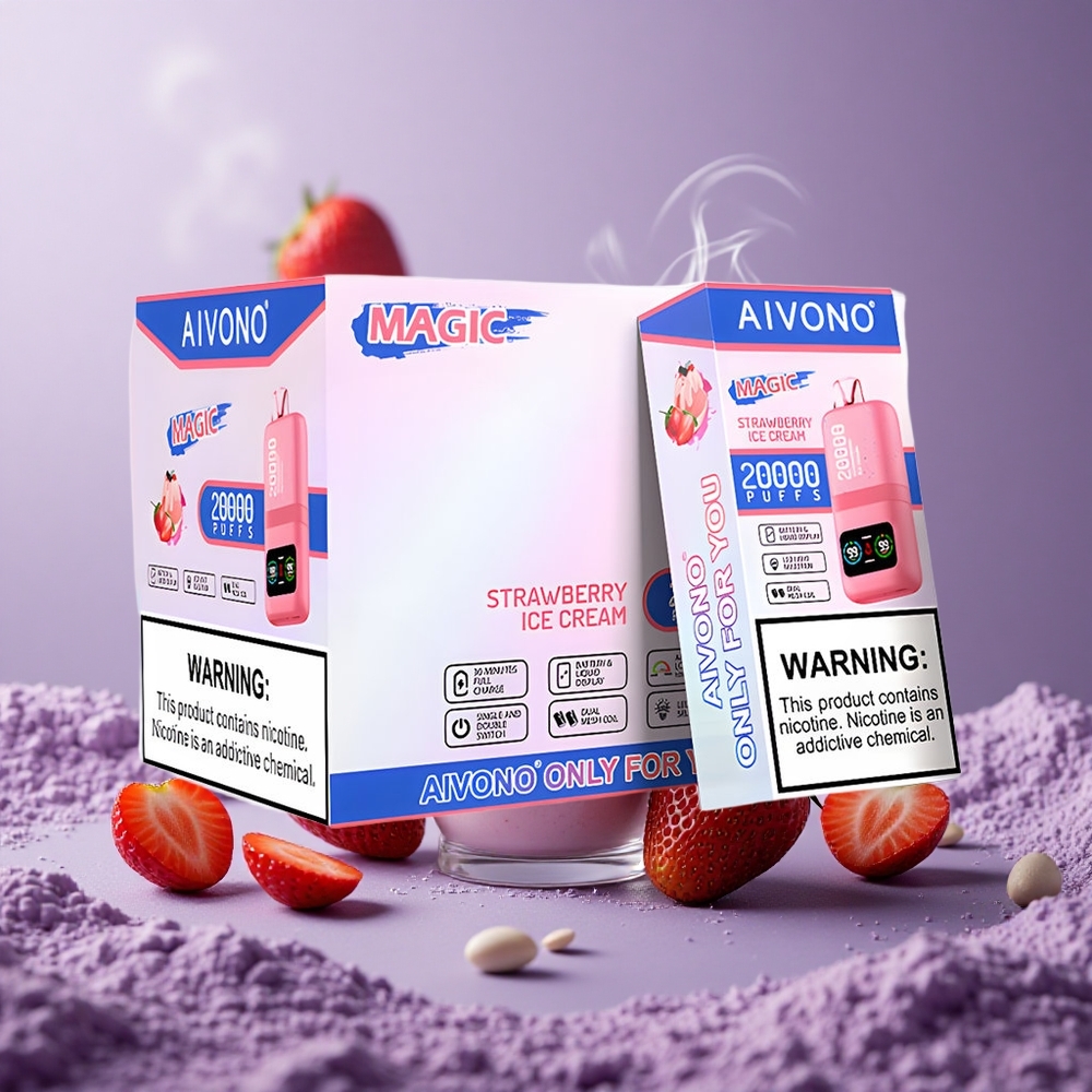 Aivono Aim Magic 20000 Puffs Strawberry Ice Cream 26ml Tipe-C