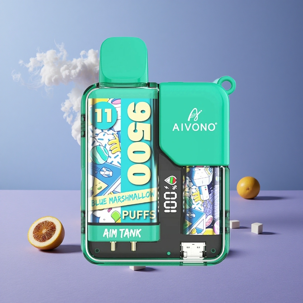 Aivono Aim-Tank 9500 Puffs Kapasitas 18ml Blue Marshmallow
