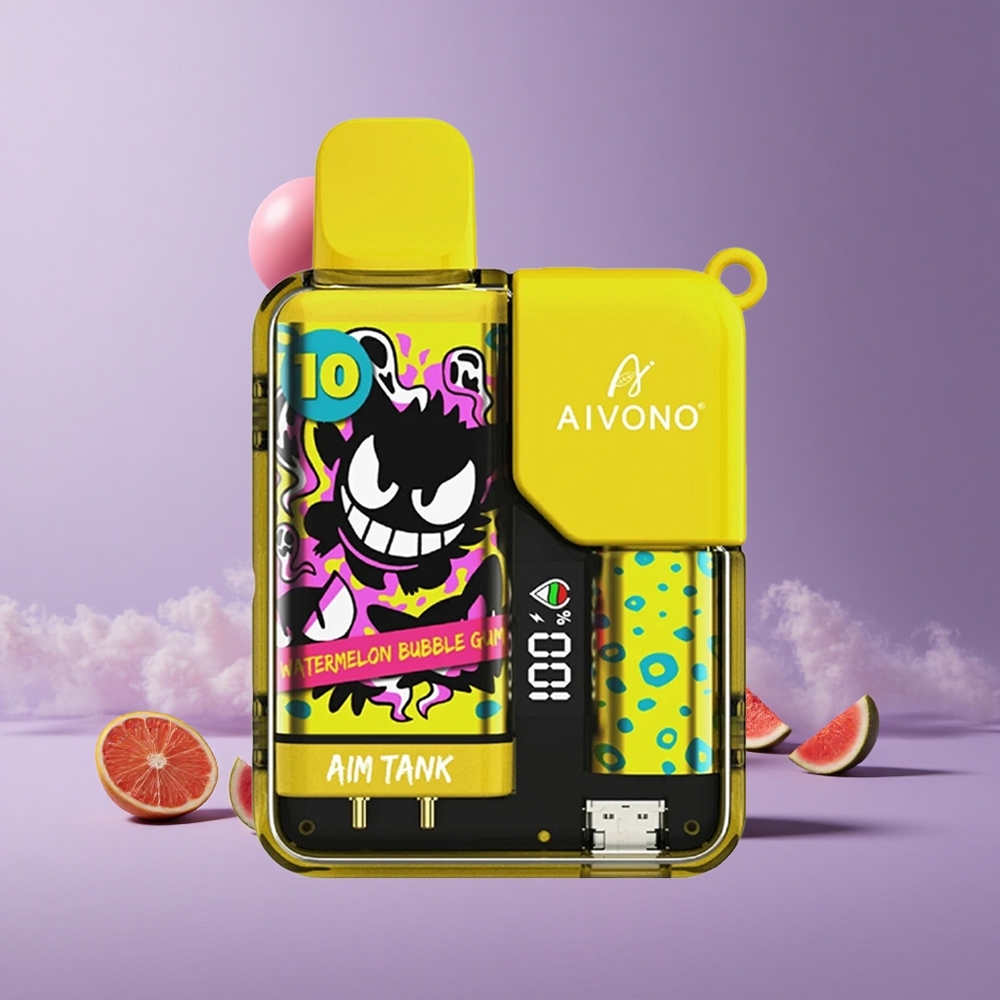 Aivono Aim-Tank 9500 Puffs Kapasitas 18ml Watermelon Bubble Gum