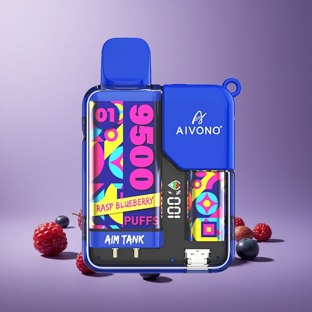 Aivono Aim-Tank 9500 Puffs Rasp Blueberry 18ml LCD