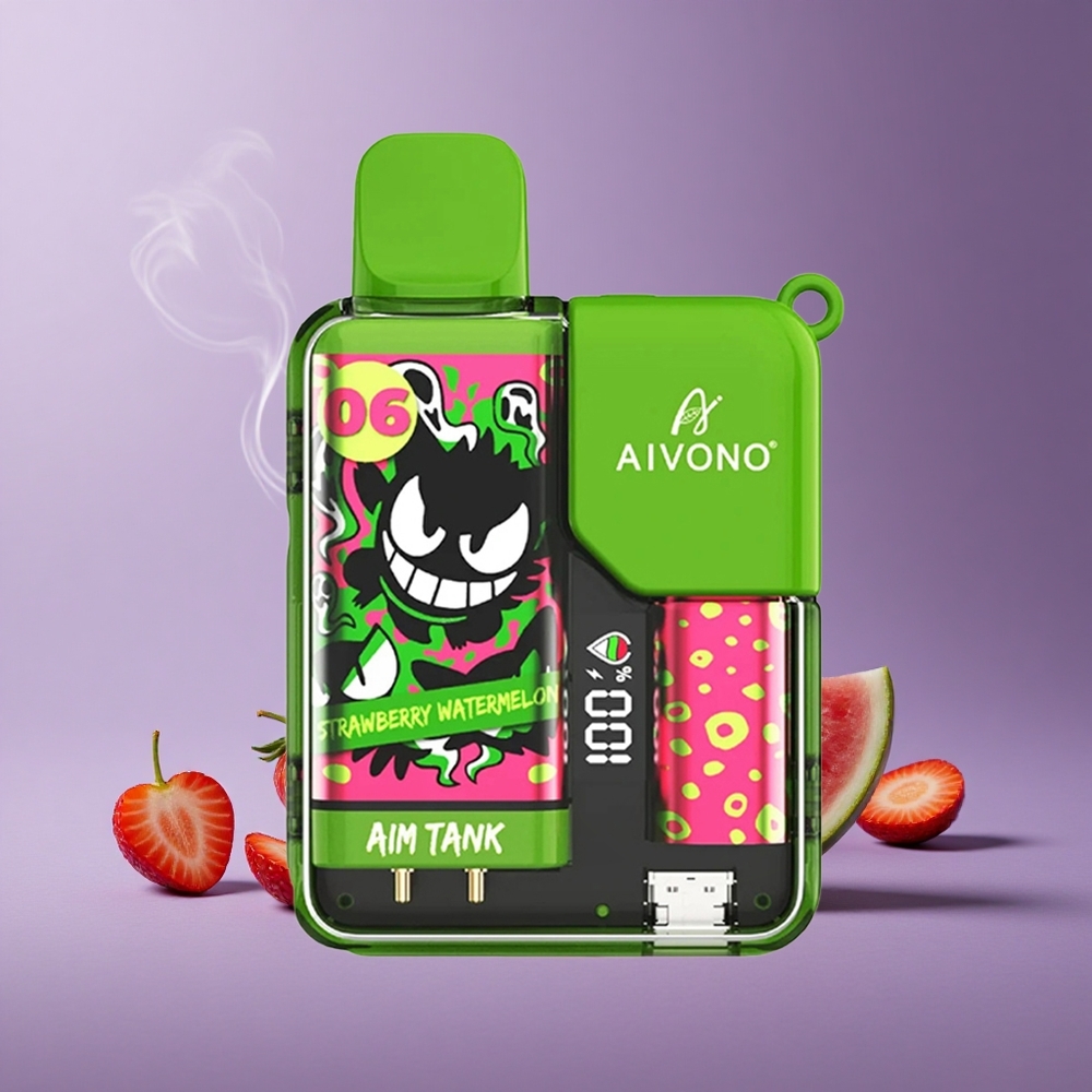 Aivono Aim-Tank 9500 Puffs Strawberry Watermelon 18ml LCD