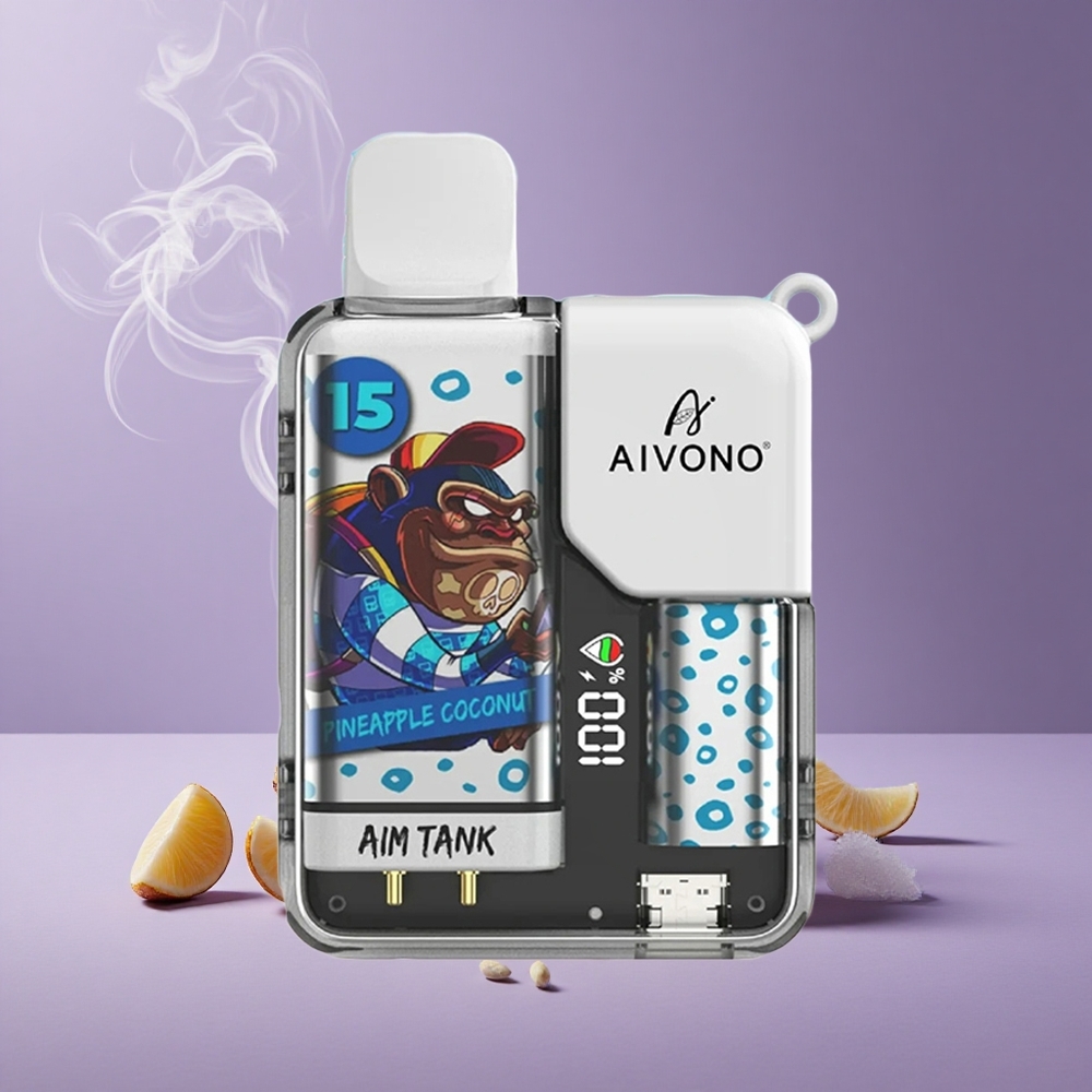 Aivono Aim-Tank 9500 Puffs Vape ühekordne Nanas Kelapa 18ml 650mAh