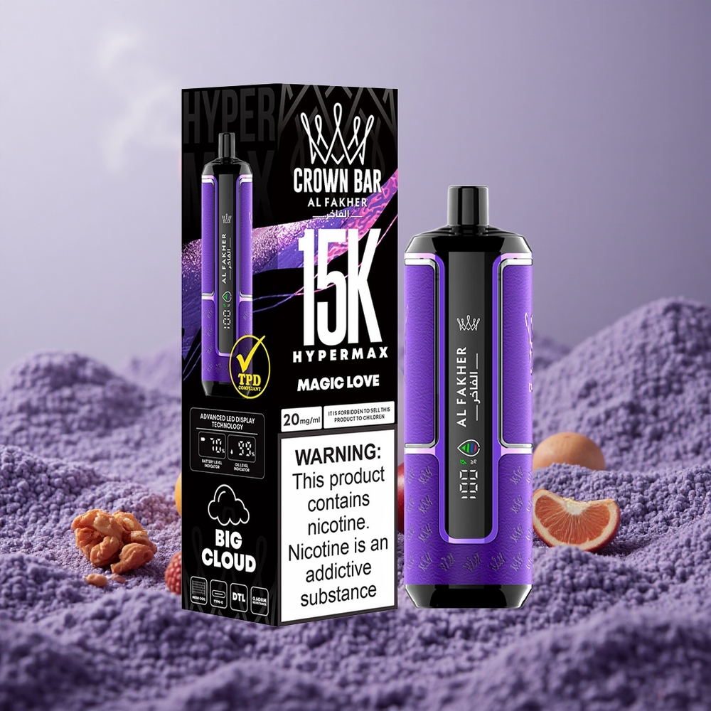 Al Fakher Crown Bar 15K Hypermax Siap Pakai Vape Kit Magic Love 22ml 600mAh