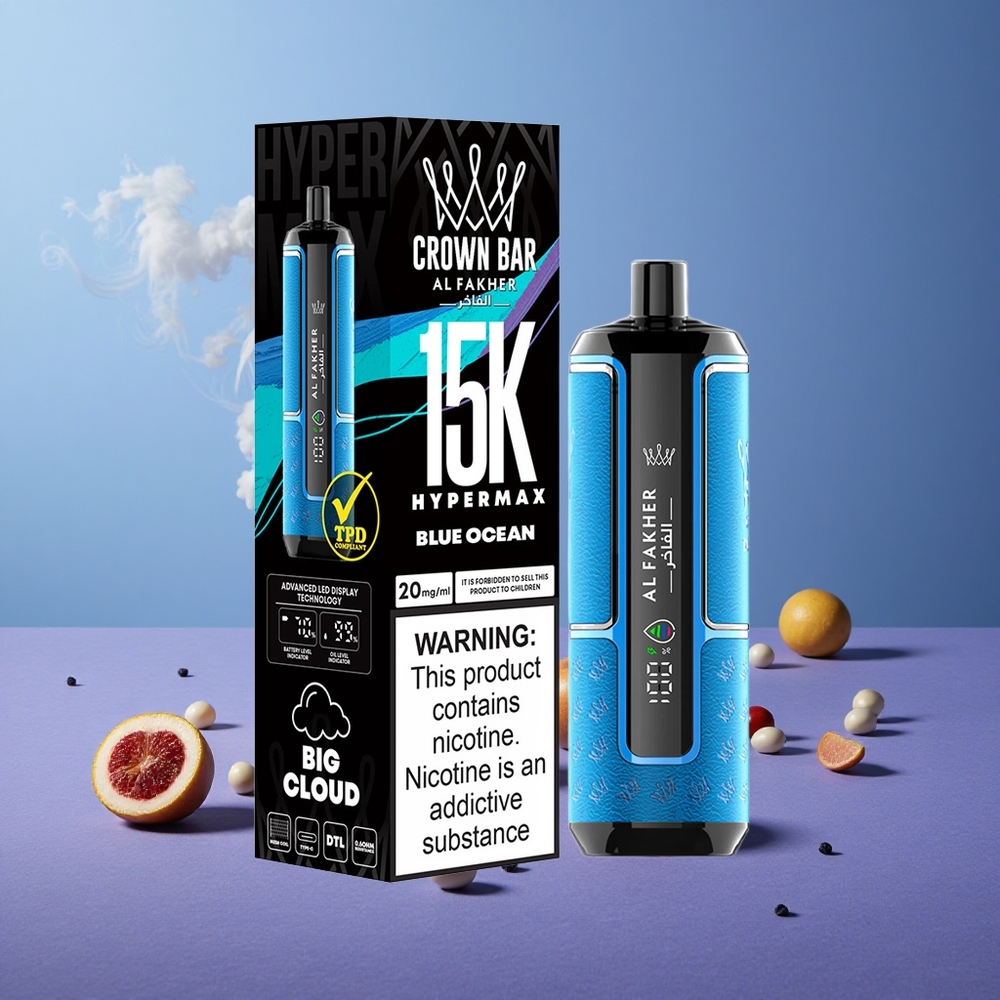 Al Fakher Crown Bar 15K Laut Biru Kapasitas 22ml Baterai 600mAh