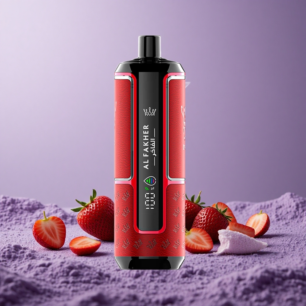 Al Fakher Crown Bar 15K Puffs Kapasitas E-Liquid 22ml Strawberry Punch