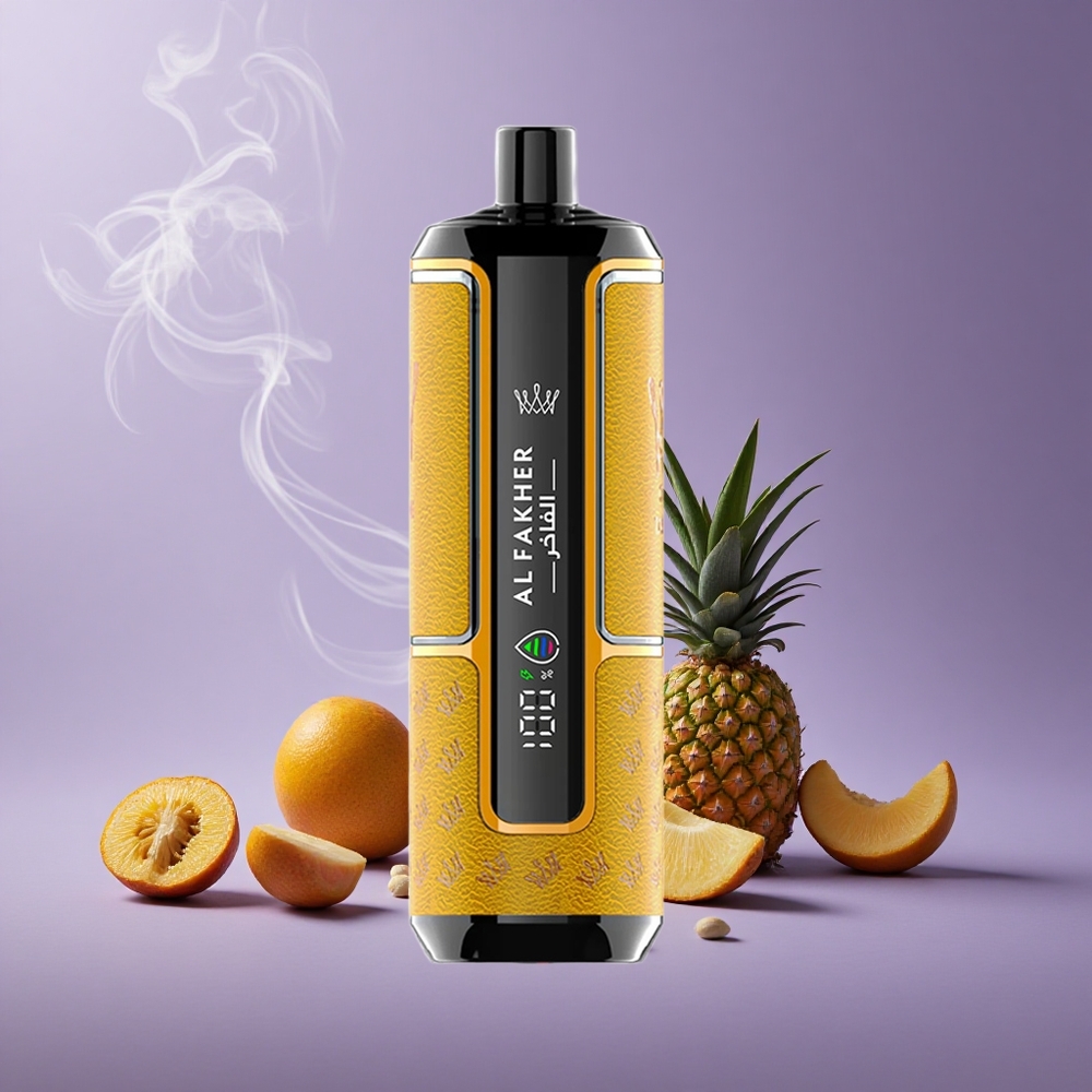 Al Fakher Crown Bar 15K Puffs Mangga Nanas Kapasitas E-Liquid 22ml Baterai 600mAh