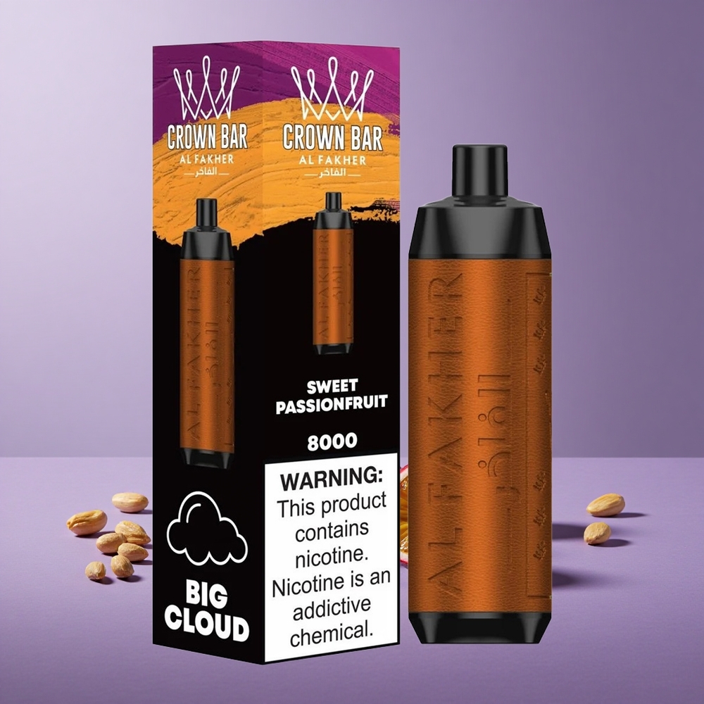 Al Fakher Crown Bar 8000 Puffs Sweet Passionfruit 18ml 5mg