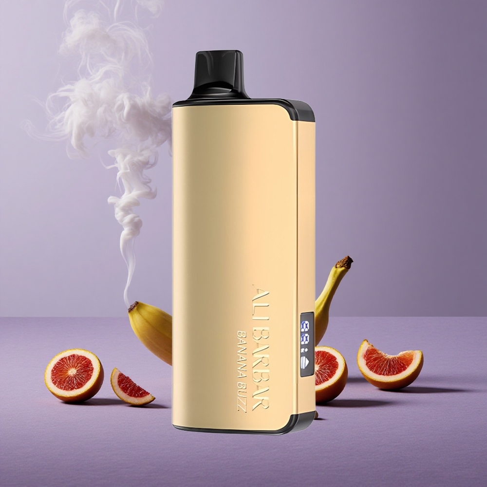 Alibarbar Ingot 9000 Puffs Banana Buzz Kapasitas 22ml Baterai 2350mAh