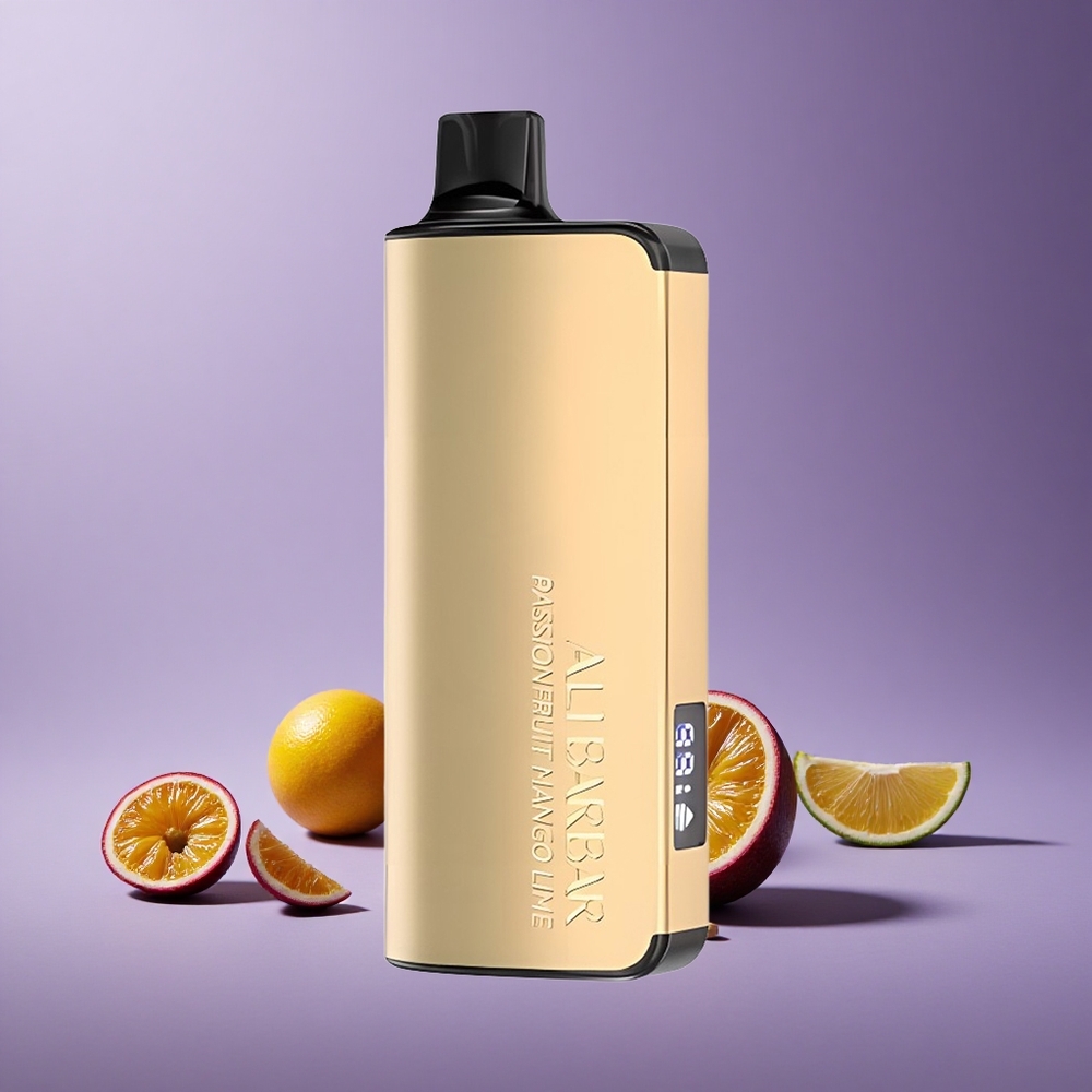 Alibarbar Ingot 9000 Puffs Kapasitas Baterai 2350mAh LED Passionfruit Mango Lime