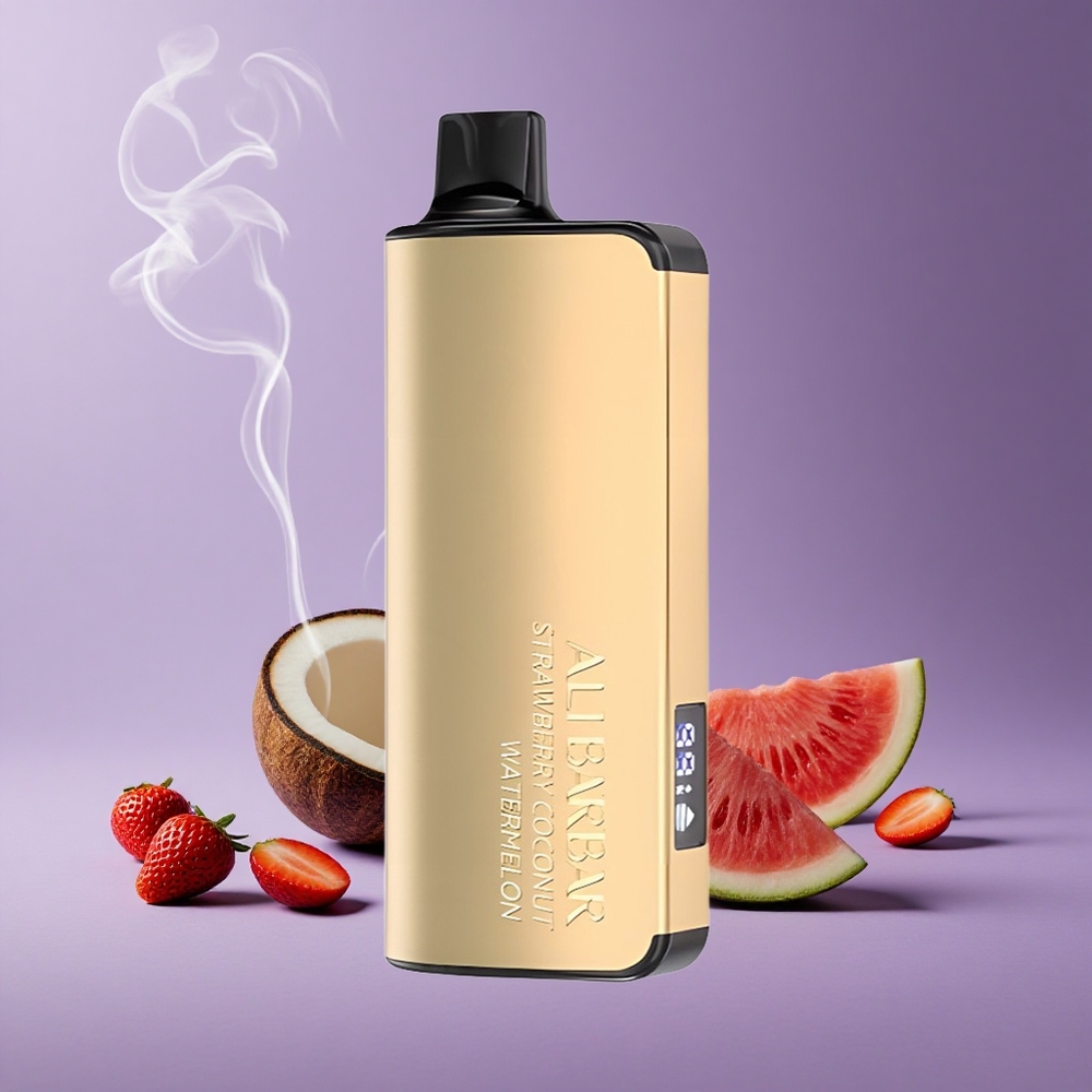 Alibarbar Ingot 9000 Puffs Kapasitas Baterai 2350mAh Strawberry Coconut Watermelon