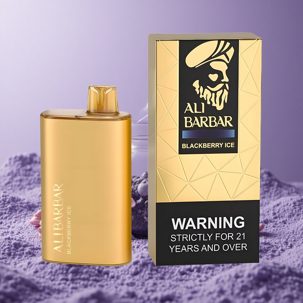 Alibarbar Rich 8000 Puffs Vape ühekordne Blackberry Ice 20ml Kapasitas 2000mAh Baterai
