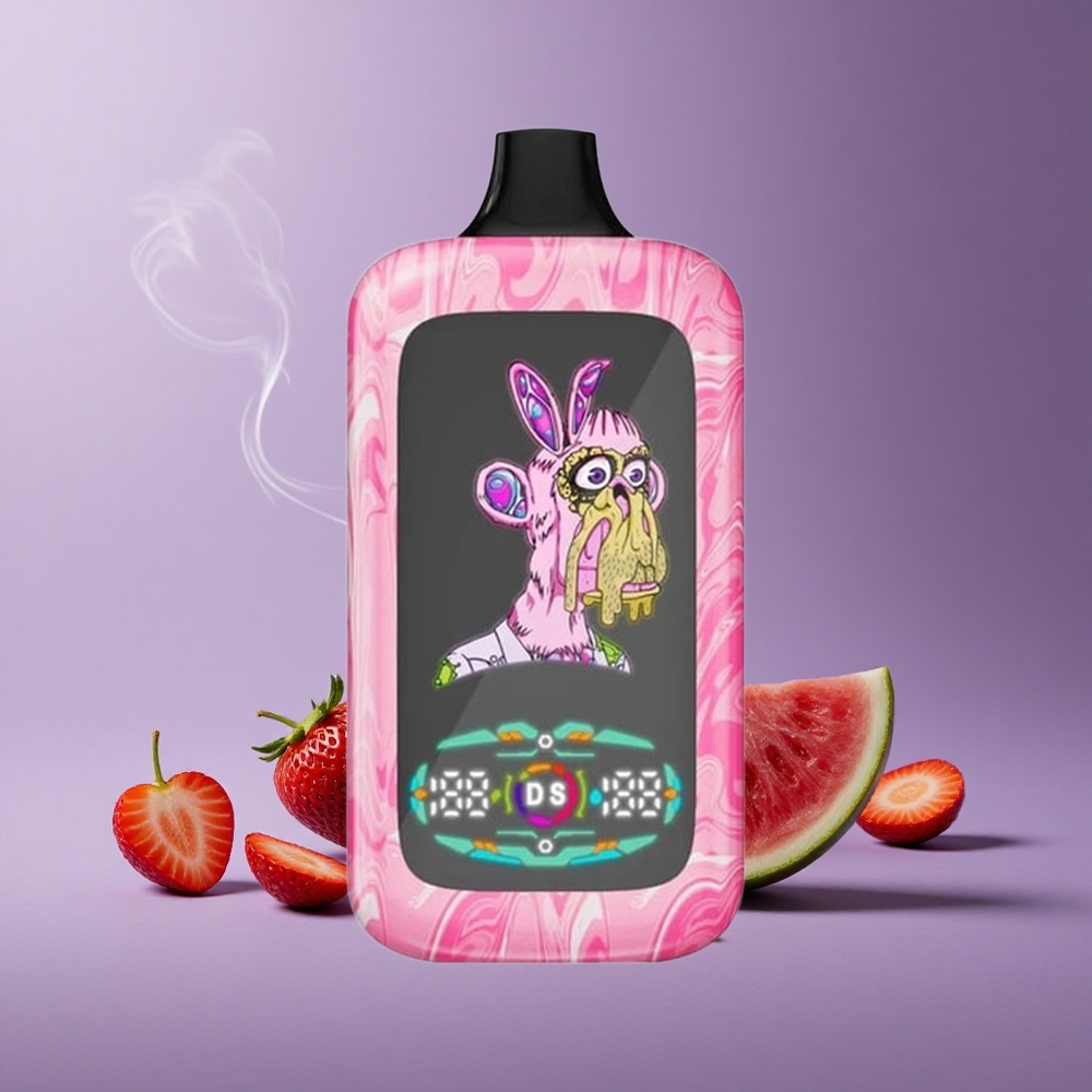 Fumot Digital Monkey 40000 Puffs Stroberi Semangka Dual Mesh Coil
