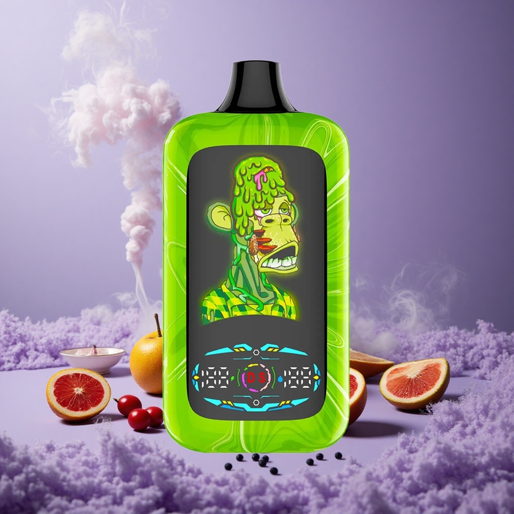 Fumot Digital Monkey 40000 Puffs Tropical Rainbow Blast Dual Mesin Nikotin 0% 2% 3% 5% Nikotin