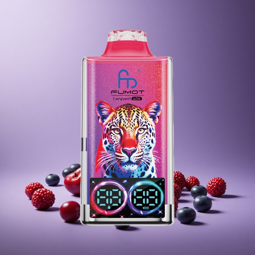 Fumot Leopard 40K Puffs Blueberry Cherry Cranberry 700mAh Dual Mesh