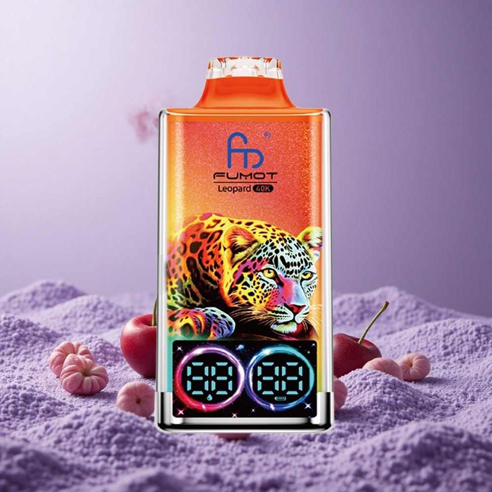Fumot Leopard 40K Puffs Cherry Ice Dual Mesh 700mAh Digital Tube