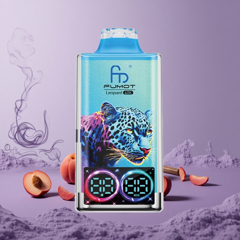 Fumot Leopard 40K Puffs Peach Berry Nikotin 0% 2% 3% 5% Nikotin Baterai 700mAh