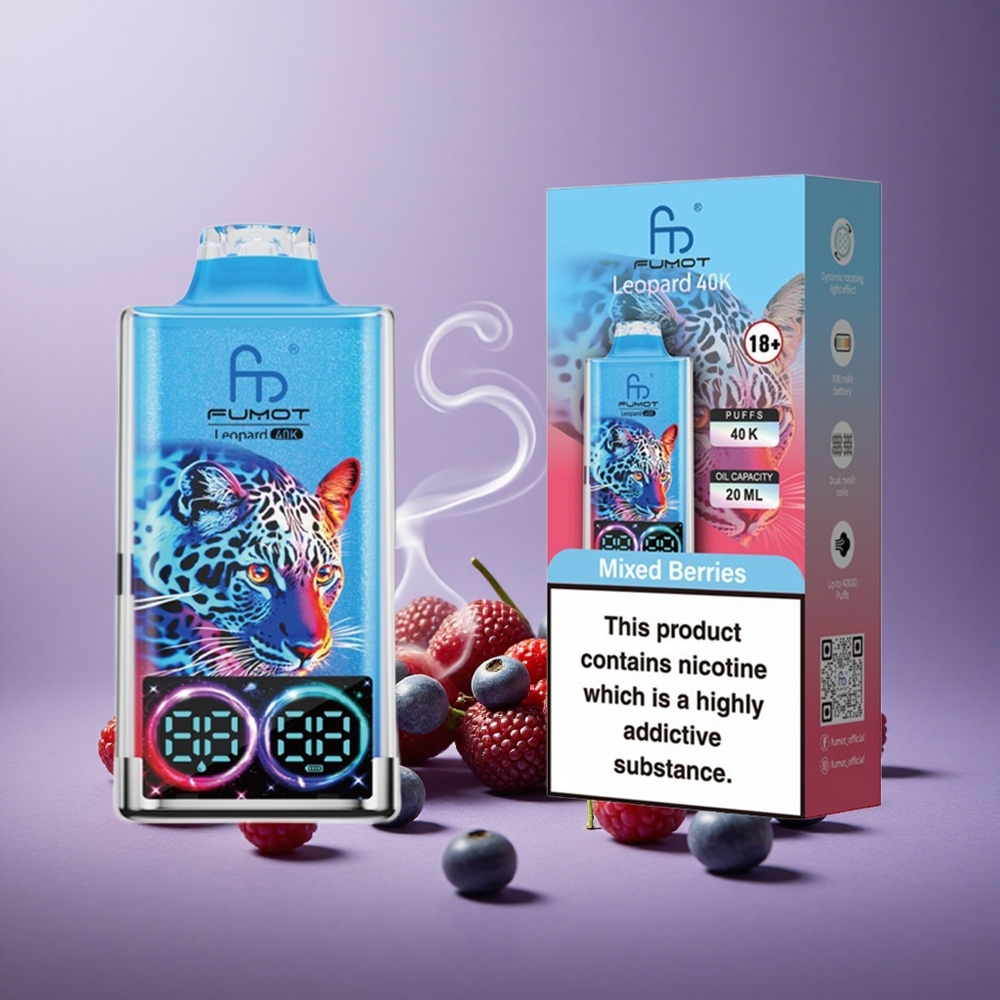 Fumot Leopard 40K Puffs Vape Mixed Berries Dual Mesh 700mAh