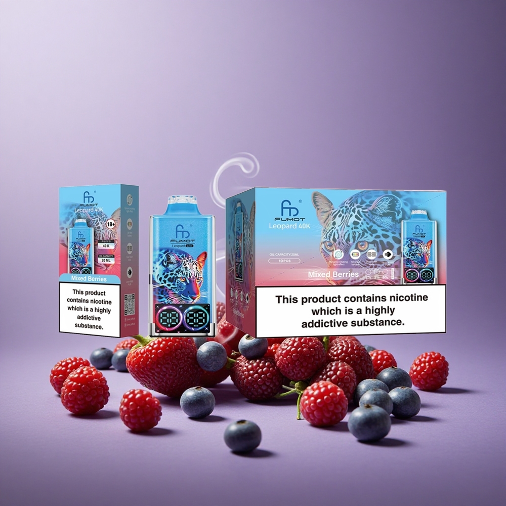 Fumot Leopard 40K Puffs Vape Mixed Berries Dual Mesh 700mAh