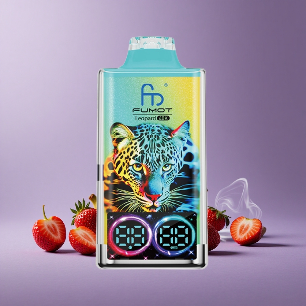 Fumot Leopard 40K Puffs Vape Stroberi Pisang 0% 2% 3% 5% Nikotin 700mAh Baterai