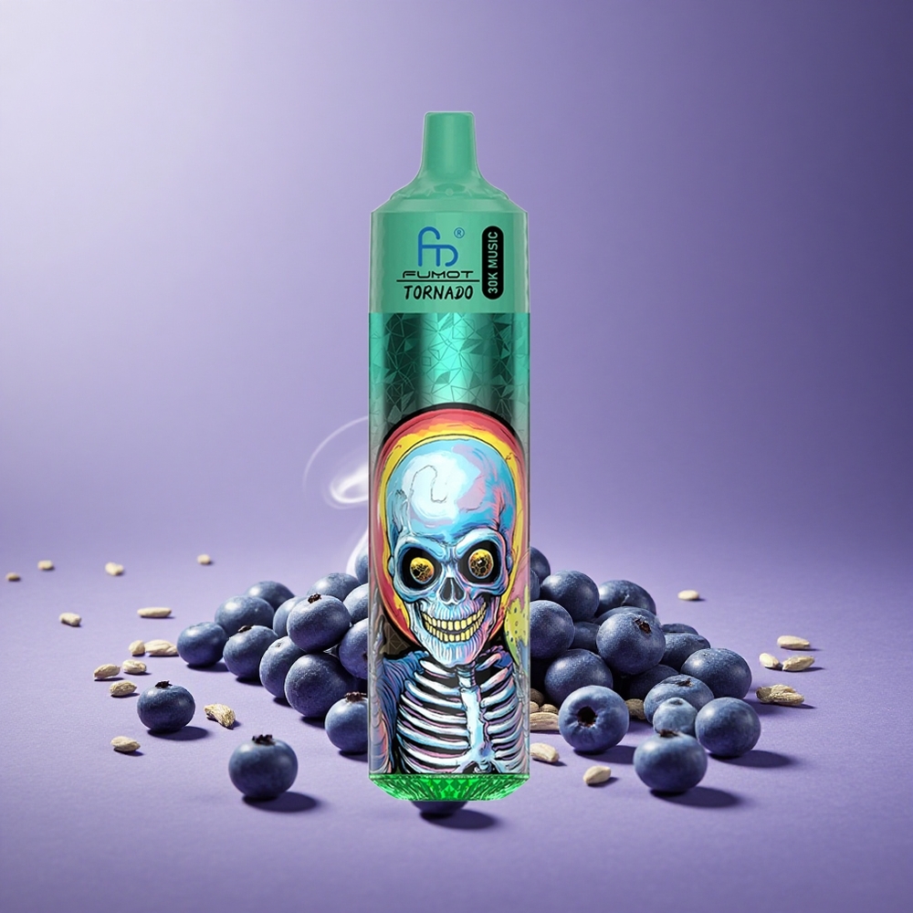 Fumot Randm Tornado 30000 Puffs Kapasitas 30mL Blueberry Ice LED