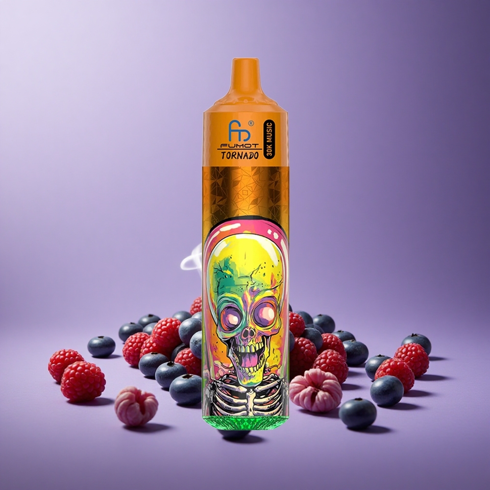 Fumot Randm Tornado 30000 Puffs Kapasitas 30mL Blueberry Raspberry