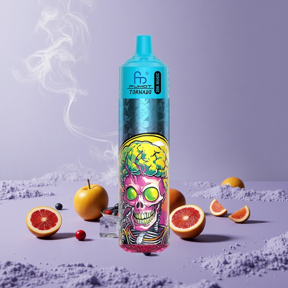 Fumot Randm Tornado 30000 Puffs Kapasitas 30mL Mint Ice LED Display