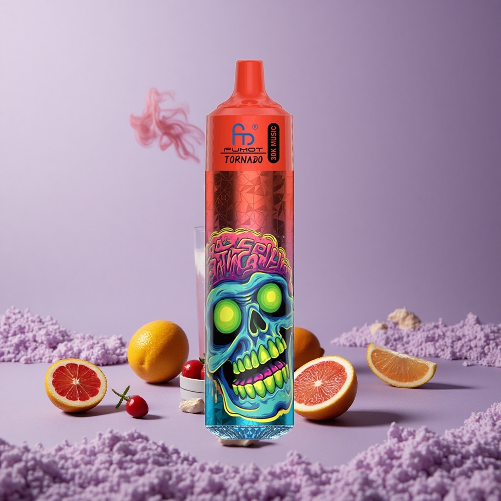 Fumot Randm Tornado 30000 Puffs Kapasitas 30mL Pink Lemonade LED Display