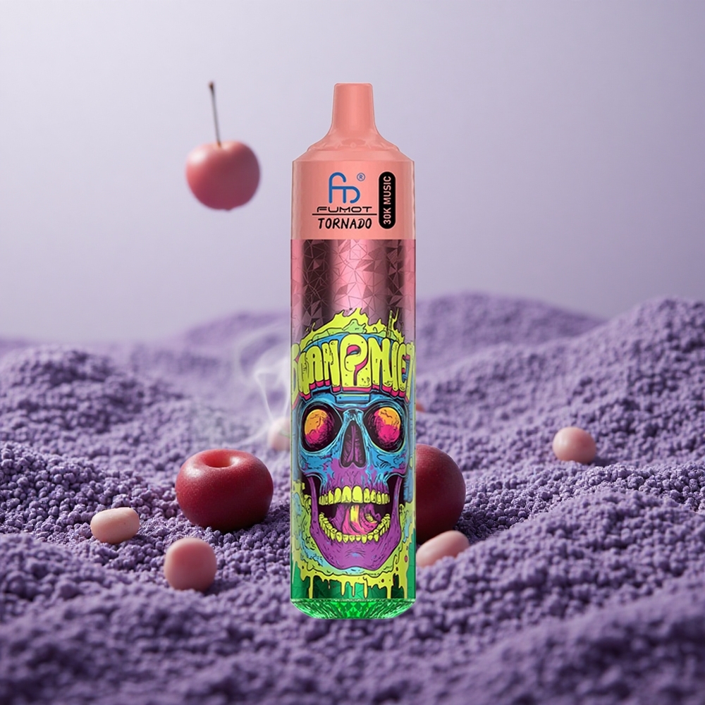 Fumot Randm Tornado 30000 Puffs Kapasitas 30mL Triple Cherry Baterai 600mAh