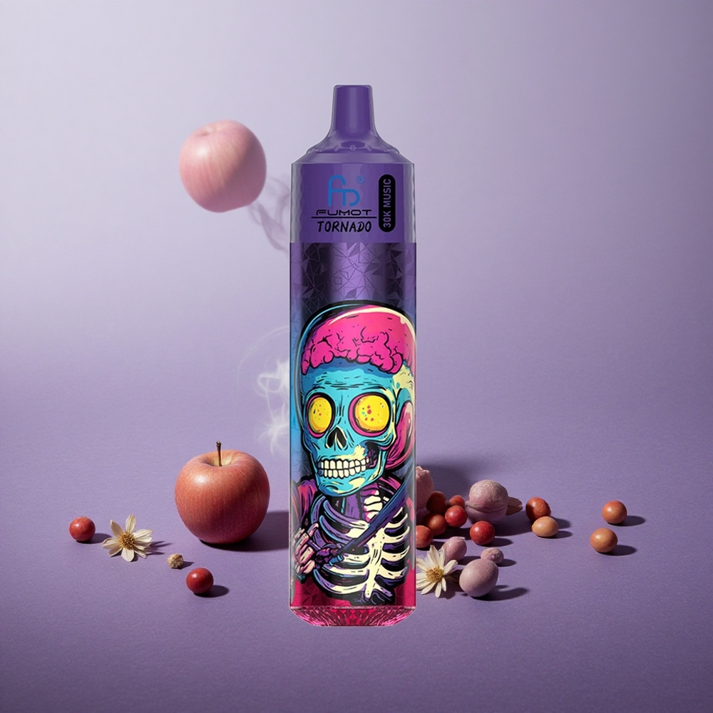 Fumot Randm Tornado 30000 Puffs Triple Apple Kapasitas 30mL Baterai 600mAh